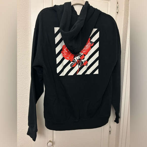 Mens Hoodie Medium Artist Union Roses - Picture 7 of 10